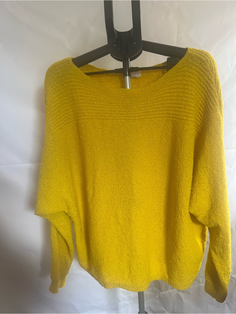 CALSON BOAT NECK MUSTARD KNIT DOLAN SLEEVE SWEATER SIZE XXL